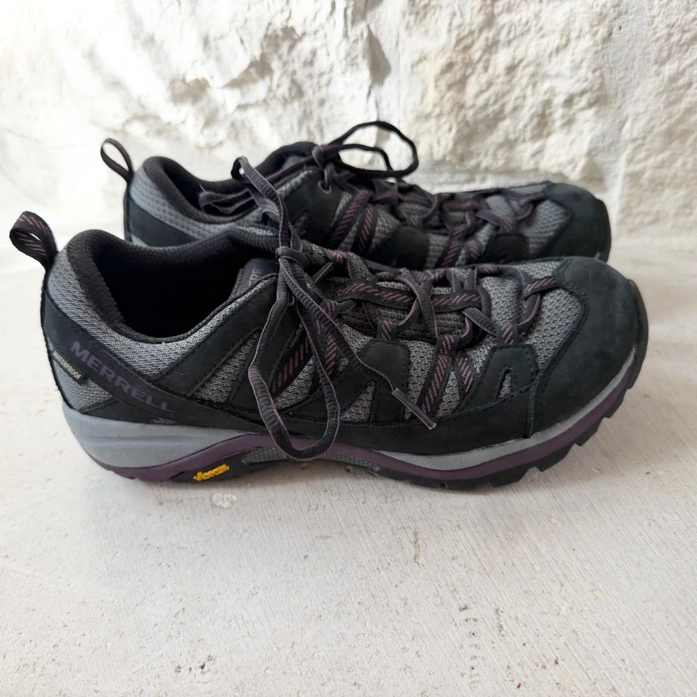 Merrell Siren Edge 3 Waterproof Hiking Shoes Womens 8W Black Purple J035326W